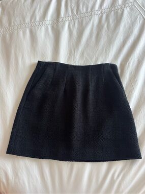 Aritzia Babaton Kinsley Black Tweed Skirt